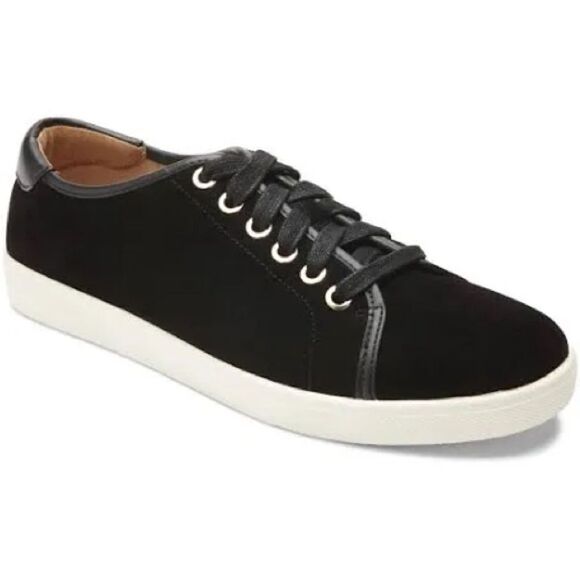 Vionic | Sunny Brinley - Women's Water Resistant Suede Sneaker Black | 6 - Picture 1 of 6